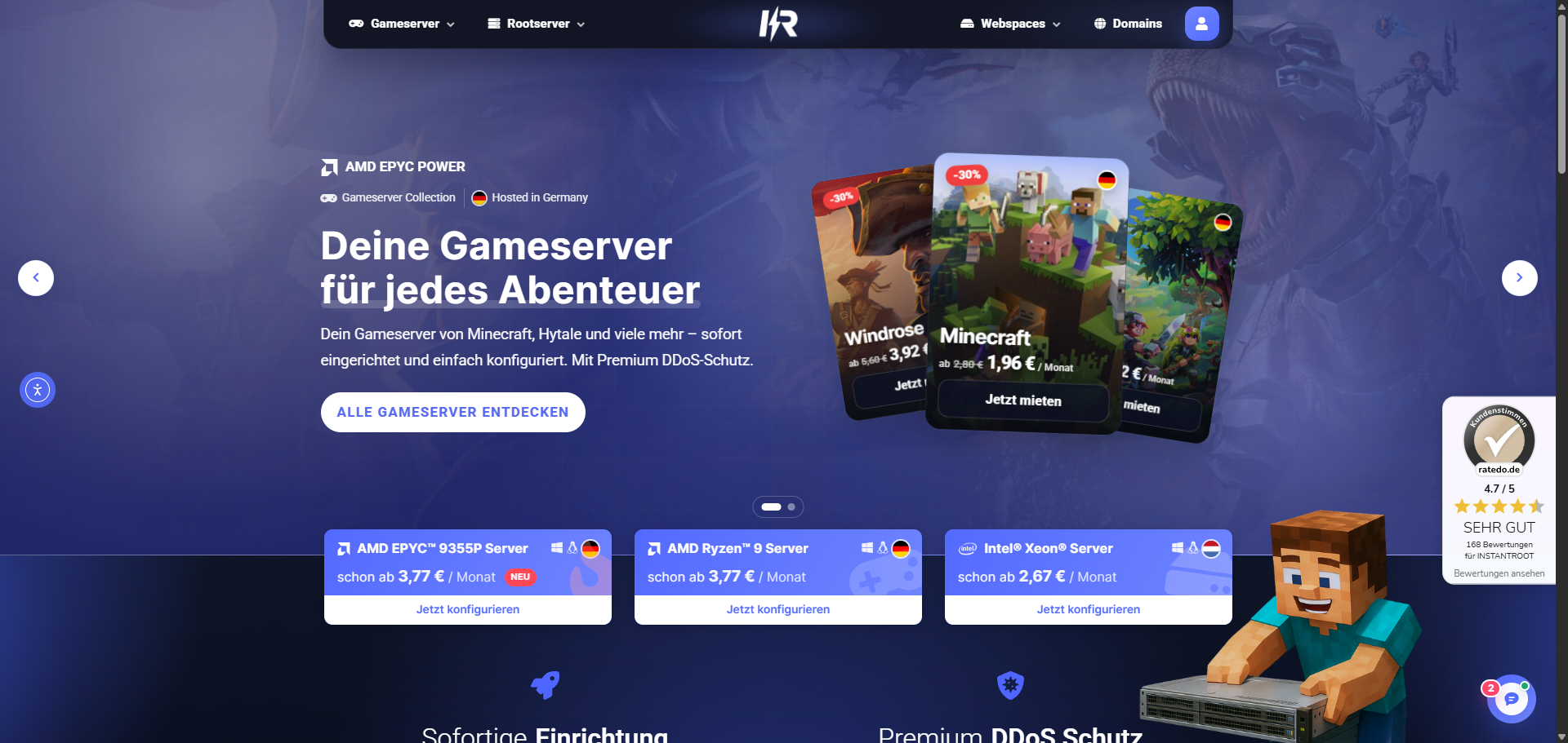 INSTANTROOT Screenshot